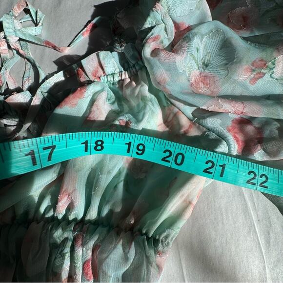 Babydoll MilkMaid Romantic Crop top Chiffon Floral Smock… - Picture 10 of 14